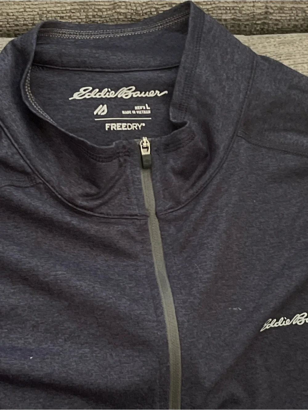 Eddie Bauer Men's Dark Navy Quarter-Zip Lightweight Pullover k21